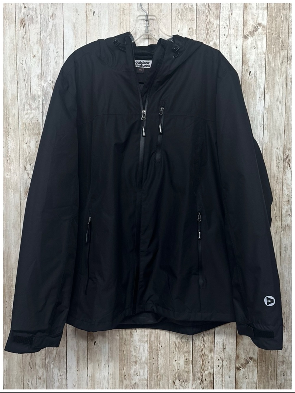 Outdoor Ventures Men’s Packable Hooded Rain Jacket | Size XXL | Item #AA222